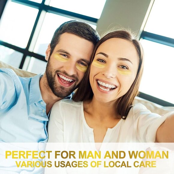 24k Gold Eye Treatment Mask 60 Pieces Anti Aging Under Eye Treatment Collagen - Picture 9 of 9